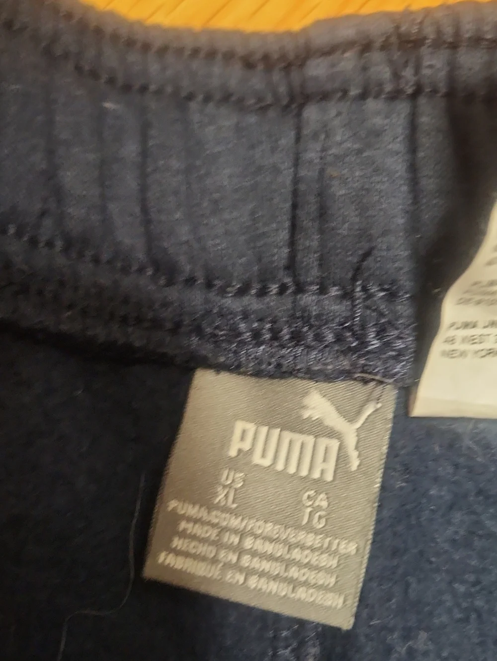 Puma Navy Sweatpants with Light Blue Stripes, EUC